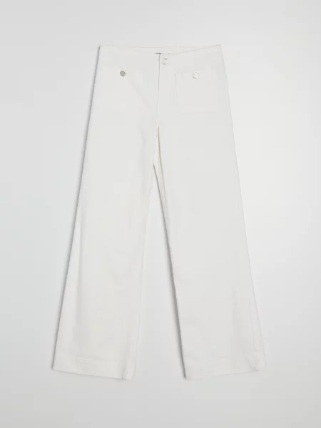 Джинси wide leg білий