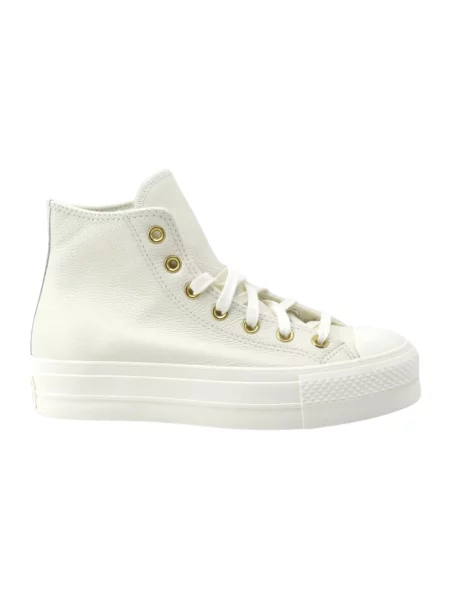 Sneakersy Converse Chuck Taylor All Star skórzane na platformie białe