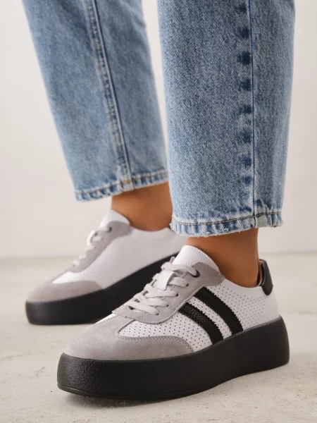 Sneakers Urevla cu gri alb