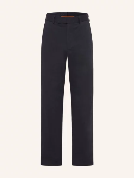 Zegna Kalhoty Premium Cotton Regular Fit tmavě modrá