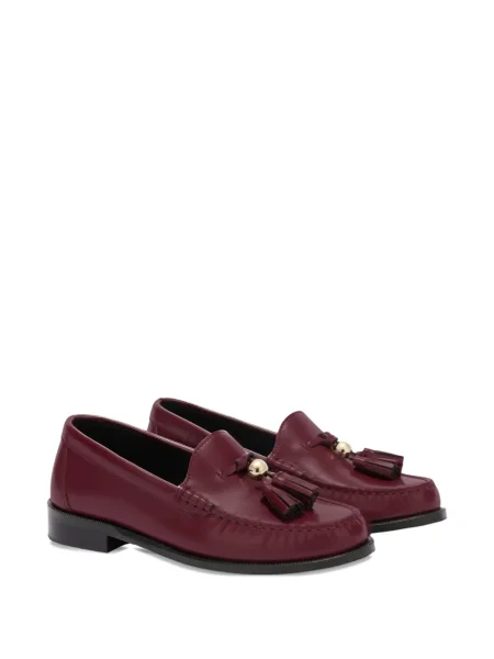 Pantofi loafer Furla din piele roșu
