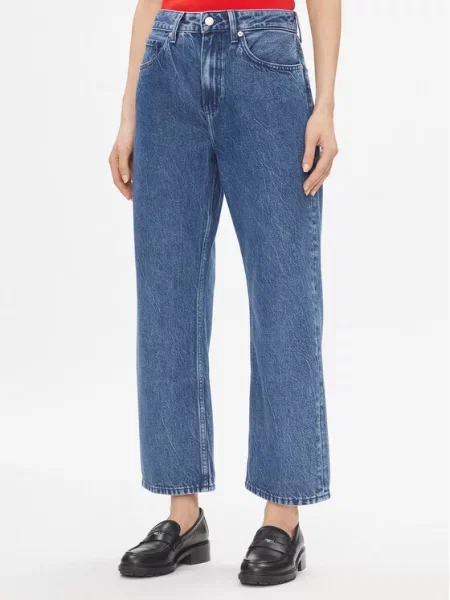 Tommy Hilfiger Džinsai Loose Straight Rw Lea Loose Leg mėlyna