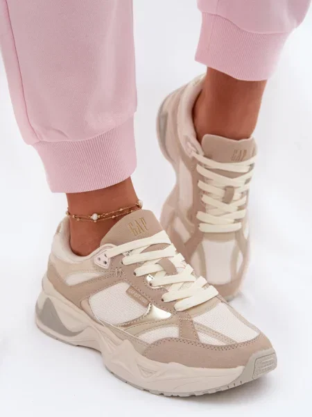 Teniși Gap cu platformă alb