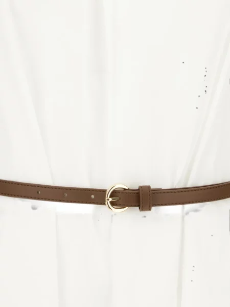 Cu centură rochie maxi Max Mara cu gât halter alb