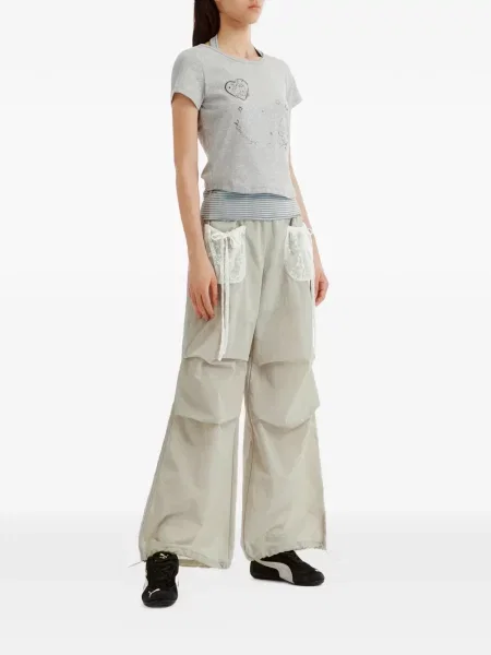 Pantaloni Mini Cream din dantelă