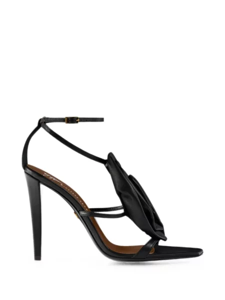 Sandale Giuseppe Zanotti cu model floral negru