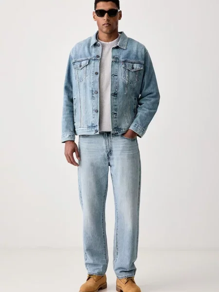 Levi's τζιν μπουφάν ανδρικό RELAXED FIT μπλε