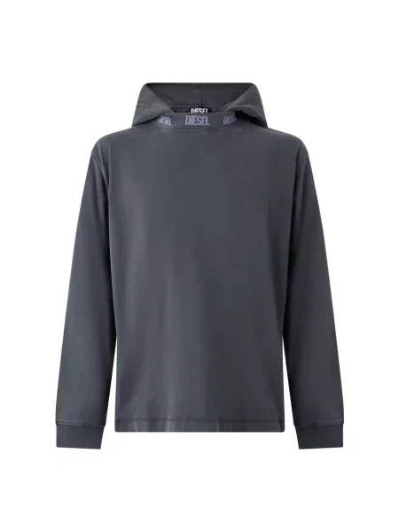Bluza z kapturem Diesel z kapturem szara