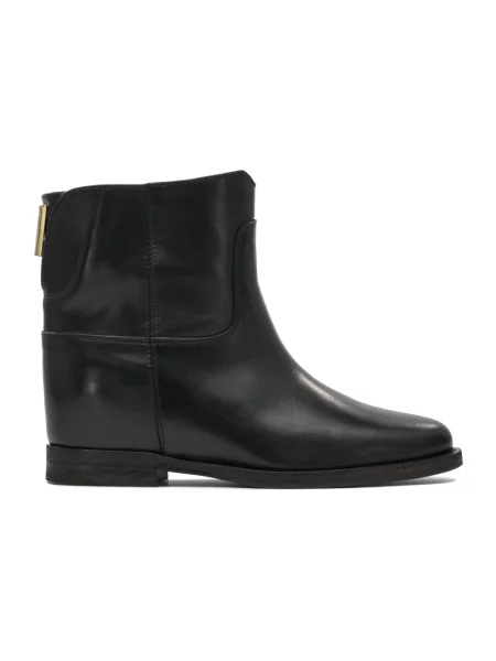 Buty do kostki Via Roma 15 skórzane czarne
