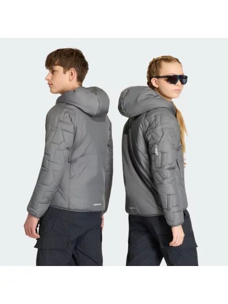 Bunda Terrex Kids Xperior CLIMAWARM Padded šedá