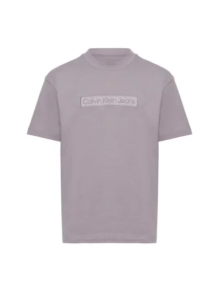 Haftowana koszulka Calvin Klein Jeans szara