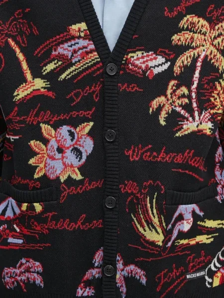 Жилетка Wacko Maria в тропически десен черно