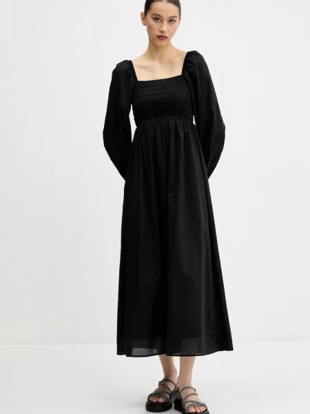 Tommy Jeans rochie din midi evazati negru