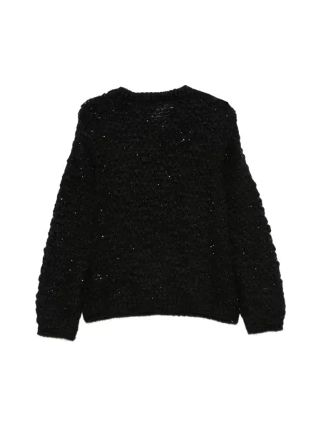 Dzianinowy sweter Fabiana Filippi czarny