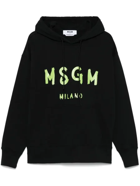 Mikina s kapucí Msgm s potiskem černá