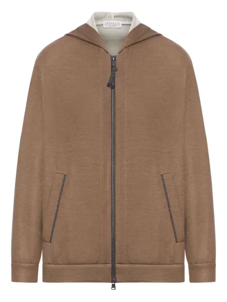 Hanorac cu glugă Brunello Cucinelli maro