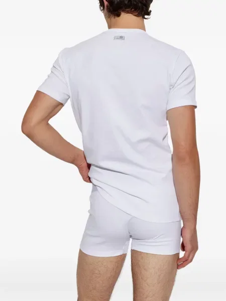 Scurt tricou Mm6 Maison Margiela alb