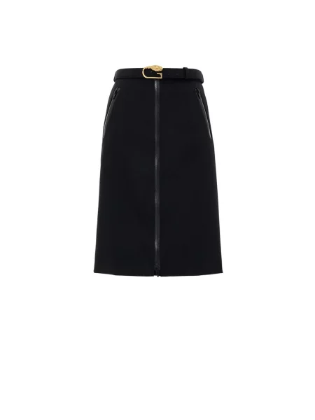 Spódnica midi Gucci wełniana czarna