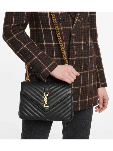 Bőr bőr táska Saint Laurent fekete
