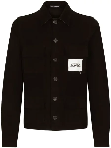 Cămașă Dolce & Gabbana stretch negru