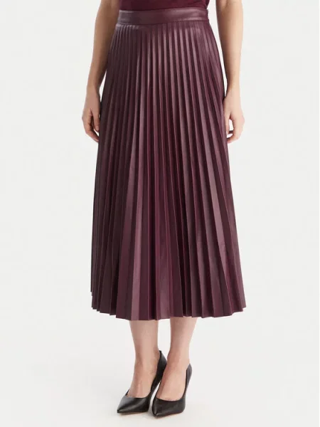 Кожаная юбка Vero Moda фиолетовая