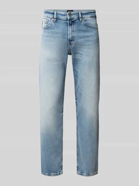 Jeansy o kroju regular fit z prostą nogawką z mieszanki bawełny model RE.MAINE BO' Boss Orange