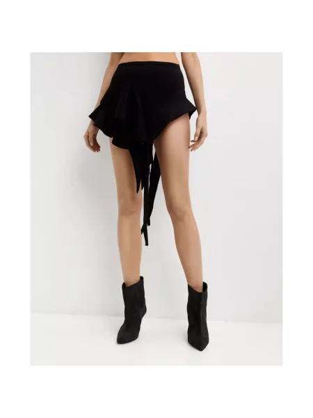 Spódnica mini Mugler z falbankami czarna