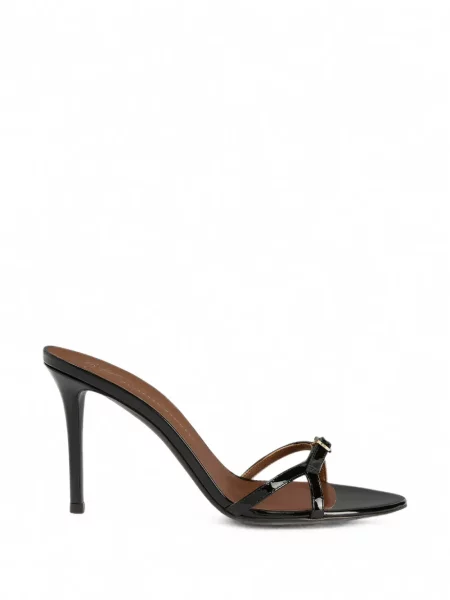 Papuci tip mules Giuseppe Zanotti cu cataramă negru