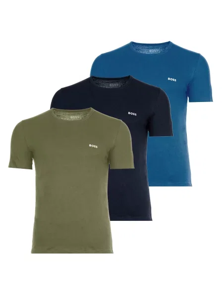 BOSS Póló szett Színes Regular Fit kék