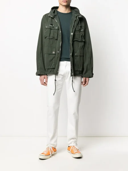 Pulover John Smedley cu decolteu în U verde