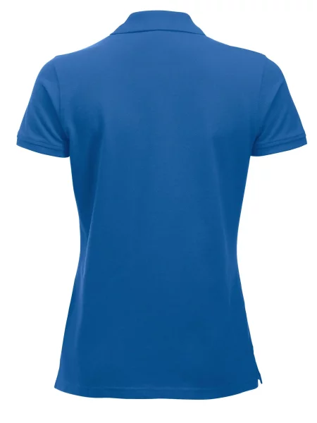 Clique Classic Marion S/S koszulka polo z bawełny nowoczesny krój – niebieska
