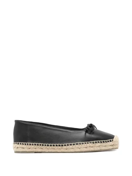 Espadrile Castaner cu funde din piele negru