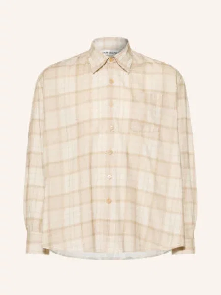 Our Legacy Koszula Flanelowa Comfort Fit beige beżowa