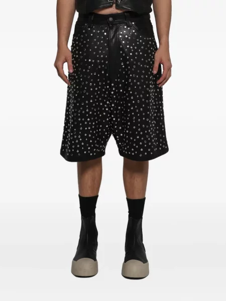 Pantaloni scurți Earthling Vip din piele negru