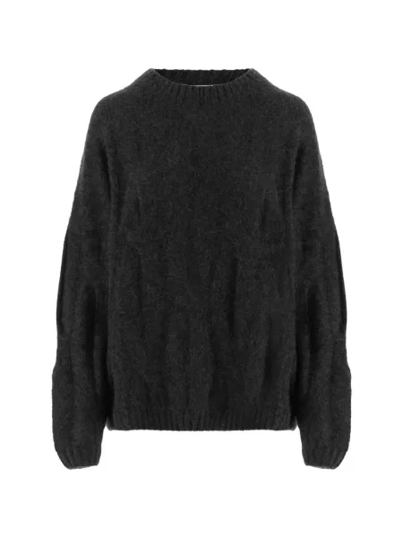 Pulover Allude cu decolteu rotund negru