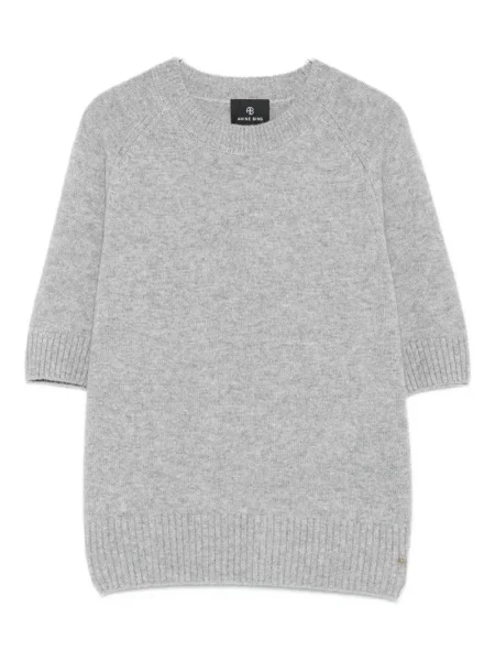 Pulover Anine Bing din cașmir scurt gri