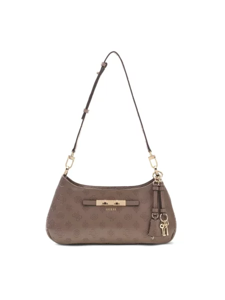 GUESS Geantă de umăr Guess Sac Bandoulière Carmella Taupe Logo' maro