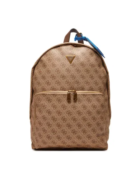 Раница Guess MILANO голям с десен HMMILO бежово