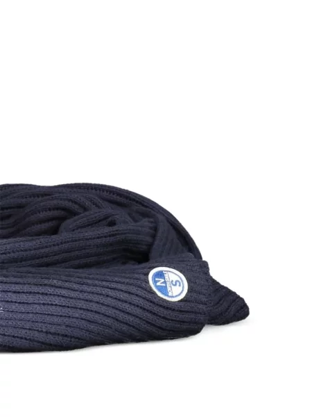 Fular North Sails cu autograf albastru