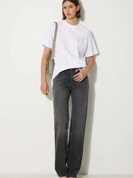 Rifle Fiorucci Faded Black Straight Fit Jeans čierna