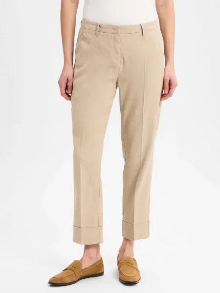 Cambio Spodnie z dodatkiem lnu Kobiety jednolity 36 biały