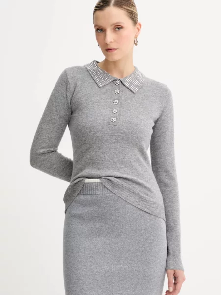 Fracomina pulover de lână light gri