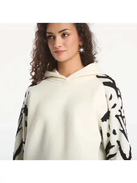 Φούτερ Desigual La Vida Es Chula Sweat White M λευκό
