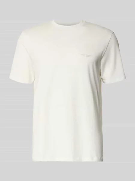 T-shirt o kroju slim fit extra z okrągłym dekoltem Armani Exchange biała