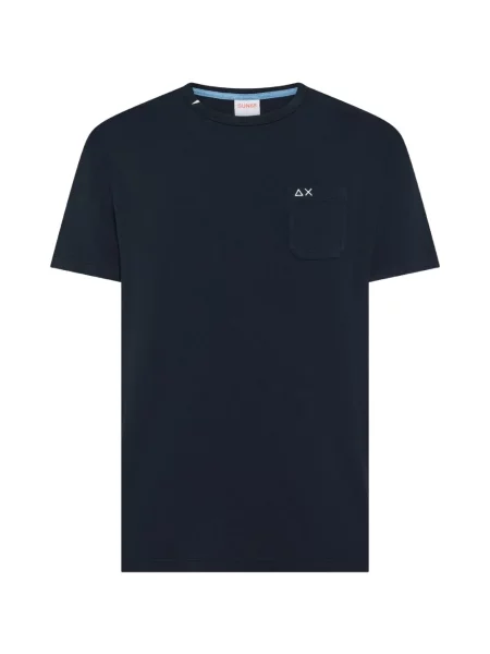 Tricou Sun68 cu broderie albastru
