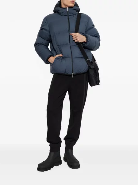 Geacă Moncler cu glugă gri