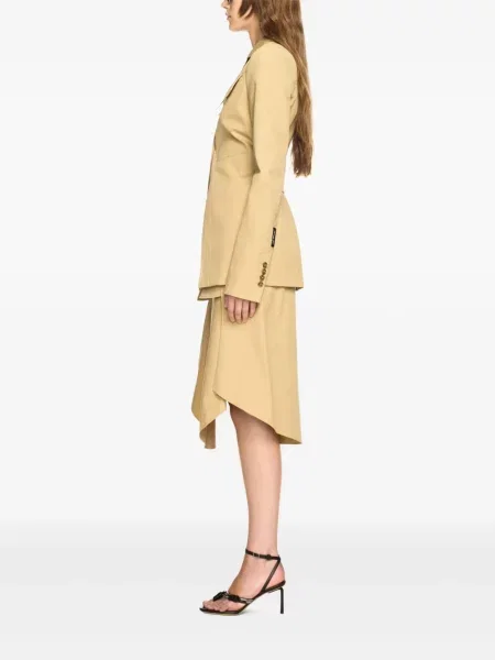 Μίντι φούστα Off-white με μήκος μέχρι το γόνατο λευκό