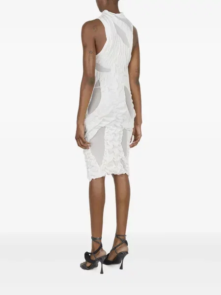 Rochie mini Di Petsa plasă de costum alb