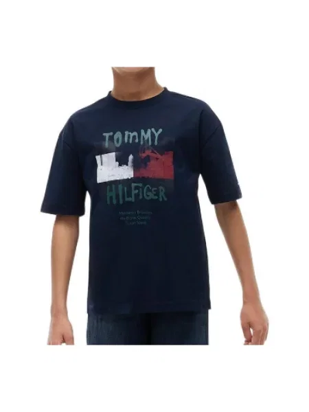 Gyerek póló Tommy Hilfiger kék