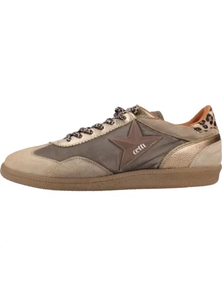 Sneakersy Cetti skórzane brązowe